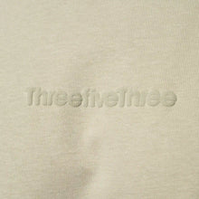 Beige fabric with 'ThreefiveThree' branding
