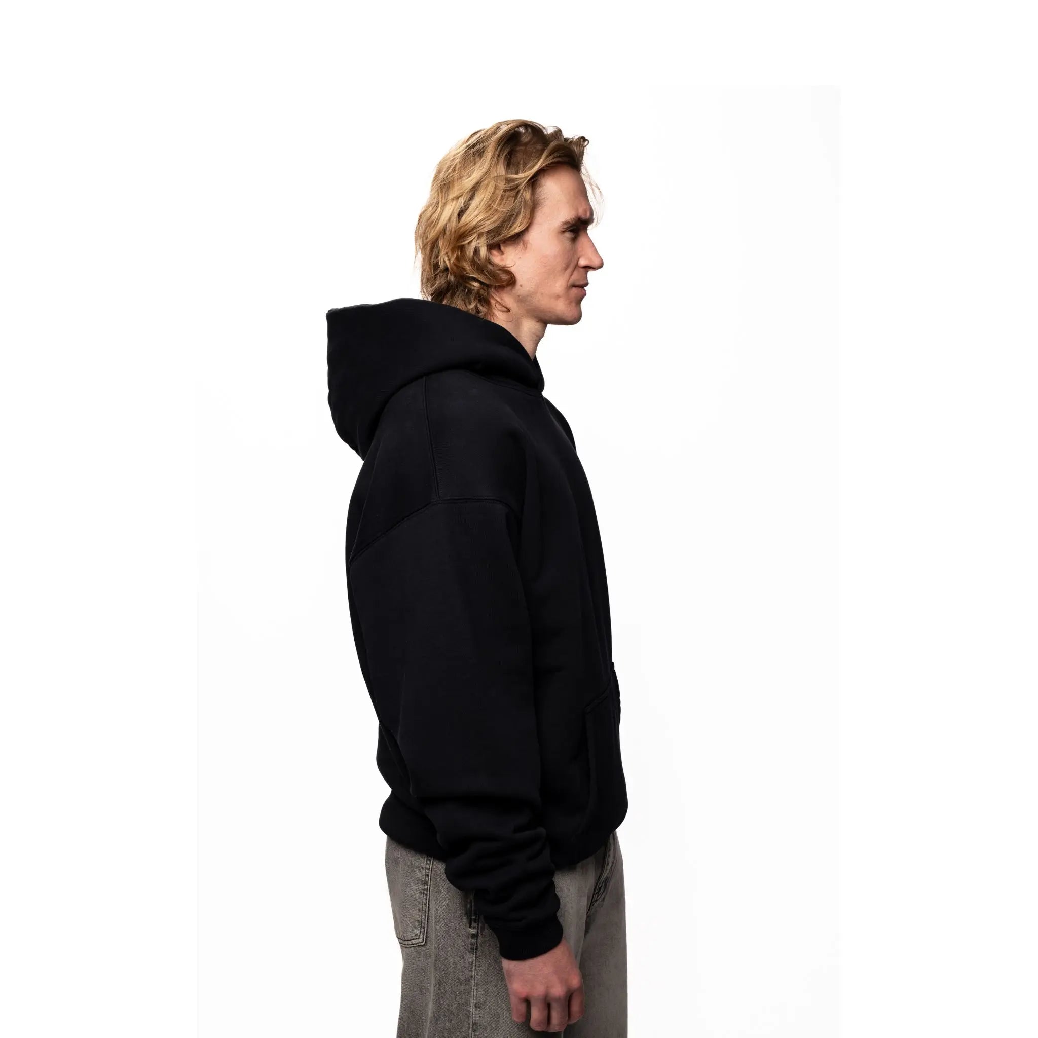 ORIGIN HEAVYWEIGHT OVERSIZED GRAFFITI ORGANIC COTTON HOODIE  - OBSIDIAN