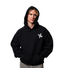 ORIGIN HEAVYWEIGHT OVERSIZED GRAFFITI ORGANIC COTTON HOODIE  - OBSIDIAN