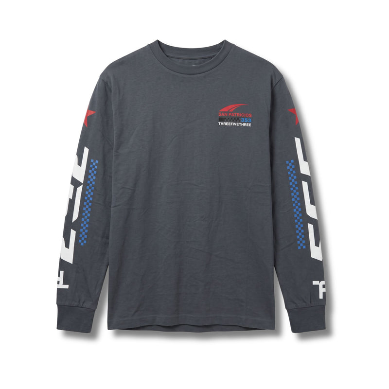 SAN PATRICIOS RACING SERIES LONG SLEEVE T-SHIRT - GRAPHITE
