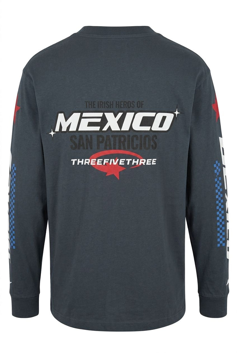 SAN PATRICIOS RACING SERIES LONG SLEEVE T-SHIRT - GRAPHITE