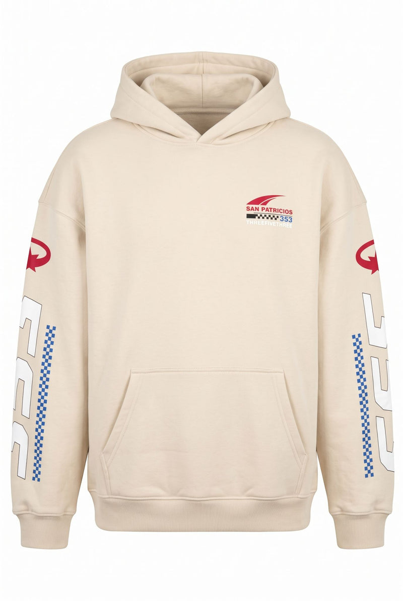 SAN PATRICIOS RACING SERIES HEAVYWEIGHT HOODIE - STONE