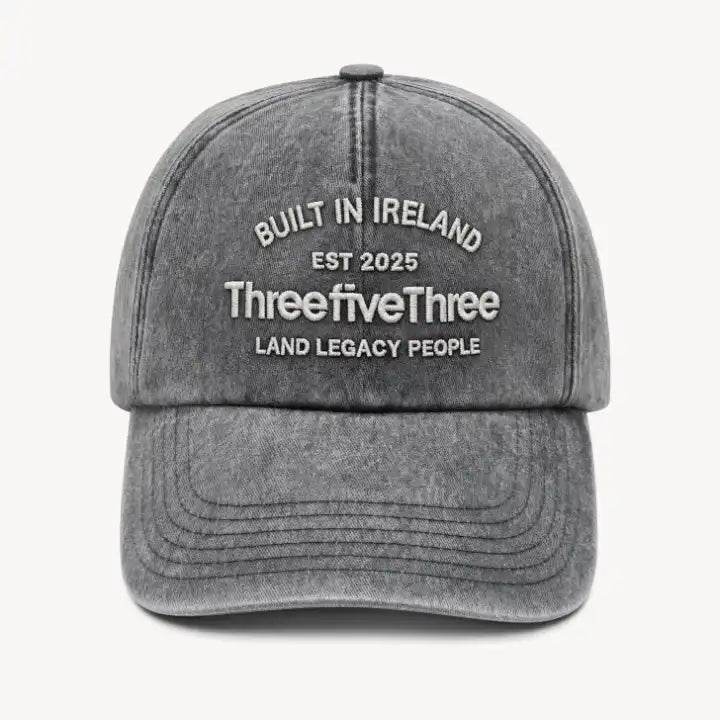 CREST ORGANIC COTTON ACID WASH DAD CAP - GREY - ThreefiveThree.com