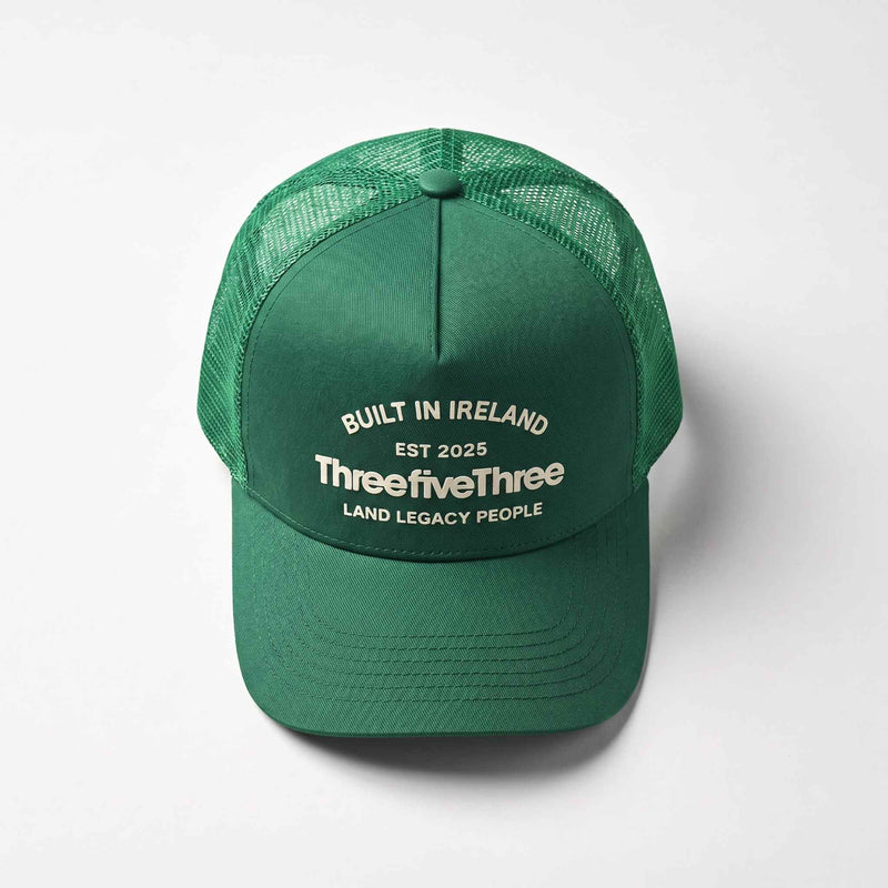CREST ORGANIC COTTON TRUCKER CAP - EMERALD GREEN - ThreefiveThree.com