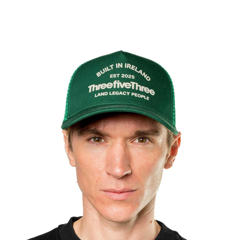 CREST ORGANIC COTTON TRUCKER CAP - EMERALD GREEN - ThreefiveThree.com