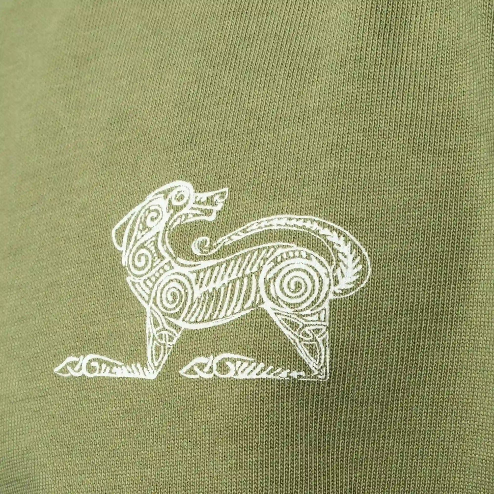 HEAVYWEIGHT OVERSIZED ORGANIC COTTON NÍ MO RÍ É T - SHIRT 260GSM - OLIVE GREEN - ThreefiveThree.com