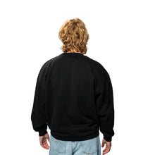 ORIGIN HEAVYWEIGHT OVERSIZED BOXY WORDMARK ORGANIC COTTON SWEATSHIRT 430GSM - OBSIDIAN - ThreefiveThree.com