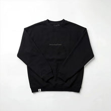 ORIGIN HEAVYWEIGHT OVERSIZED BOXY WORDMARK ORGANIC COTTON SWEATSHIRT 430GSM - OBSIDIAN - ThreefiveThree.com