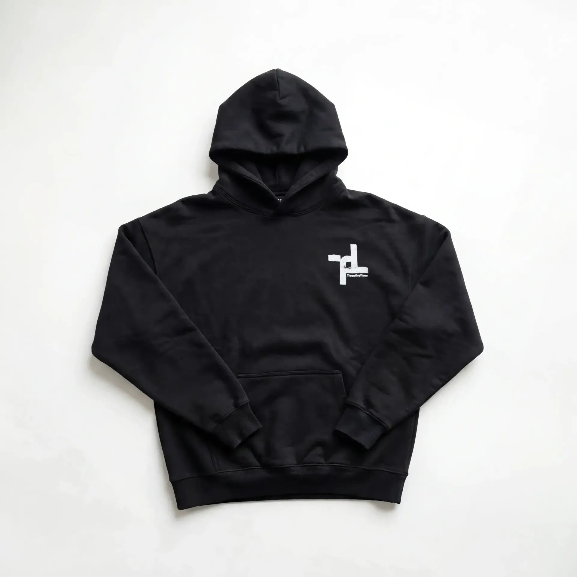 ORIGIN HEAVYWEIGHT OVERSIZED GRAFFITI ORGANIC COTTON HOODIE 430GSM - OBSIDIAN - ThreefiveThree.com