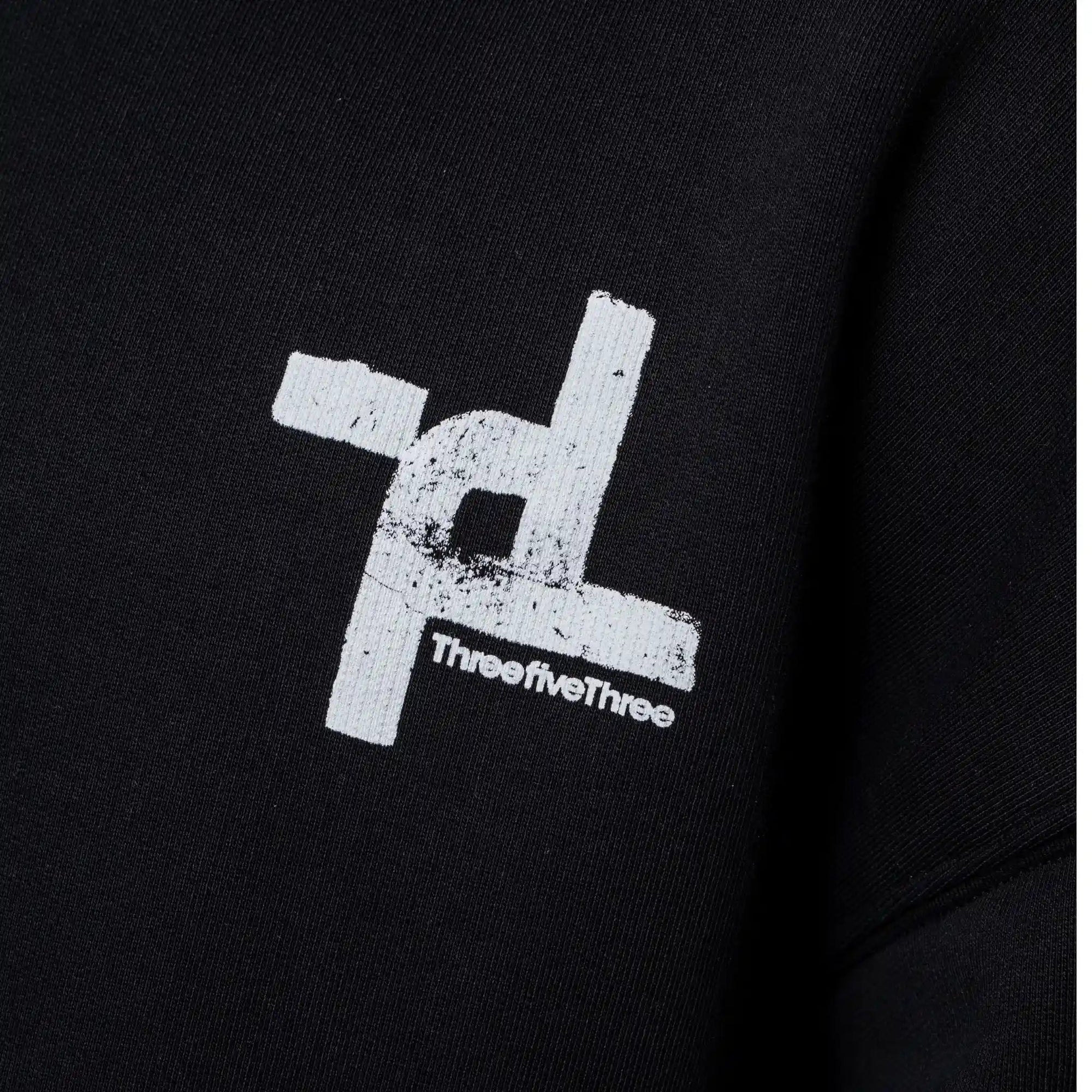 ORIGIN HEAVYWEIGHT OVERSIZED GRAFFITI ORGANIC COTTON HOODIE 430GSM - OBSIDIAN - ThreefiveThree.com