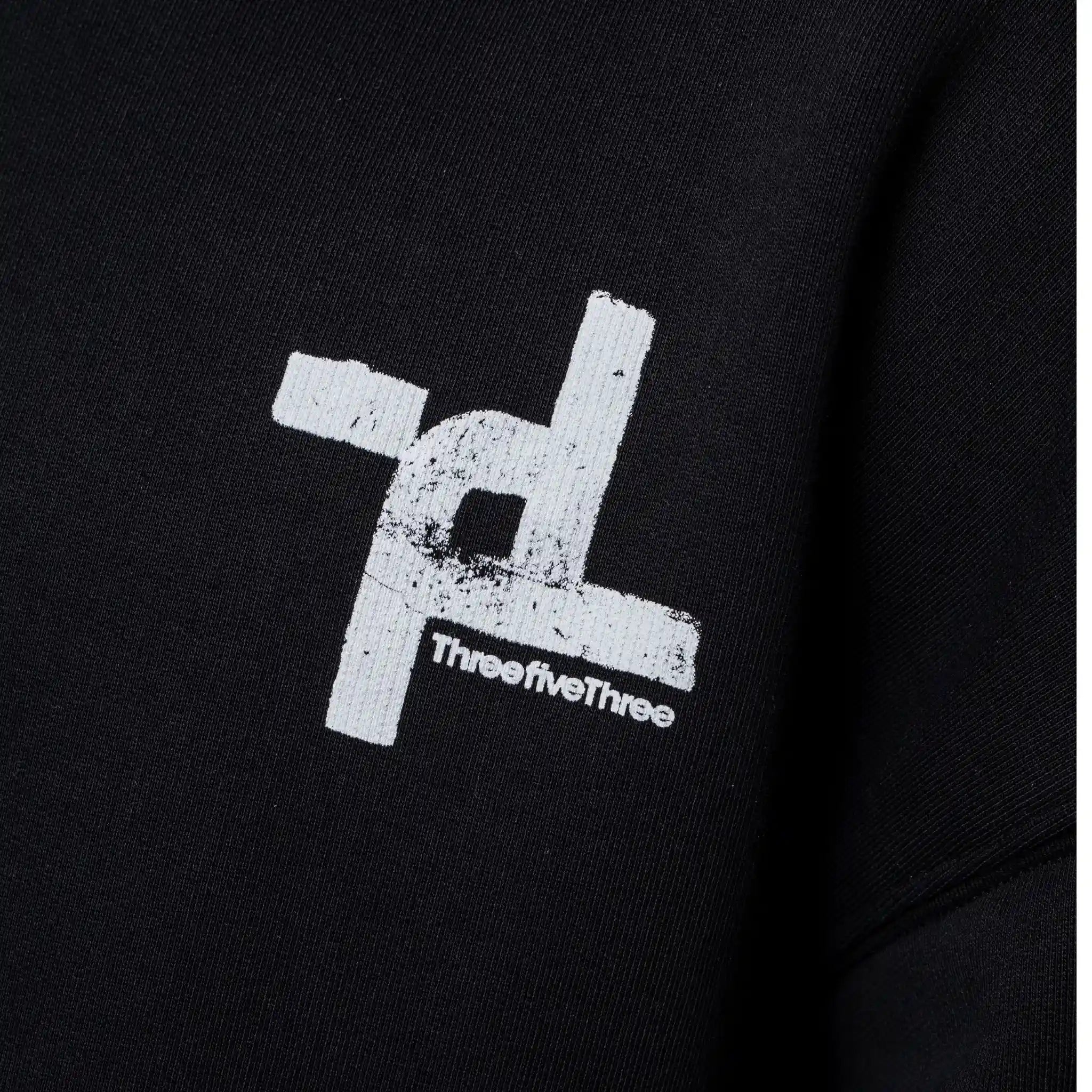 ORIGIN HEAVYWEIGHT OVERSIZED GRAFFITI ORGANIC COTTON HOODIE 430GSM - OBSIDIAN - ThreefiveThree.com