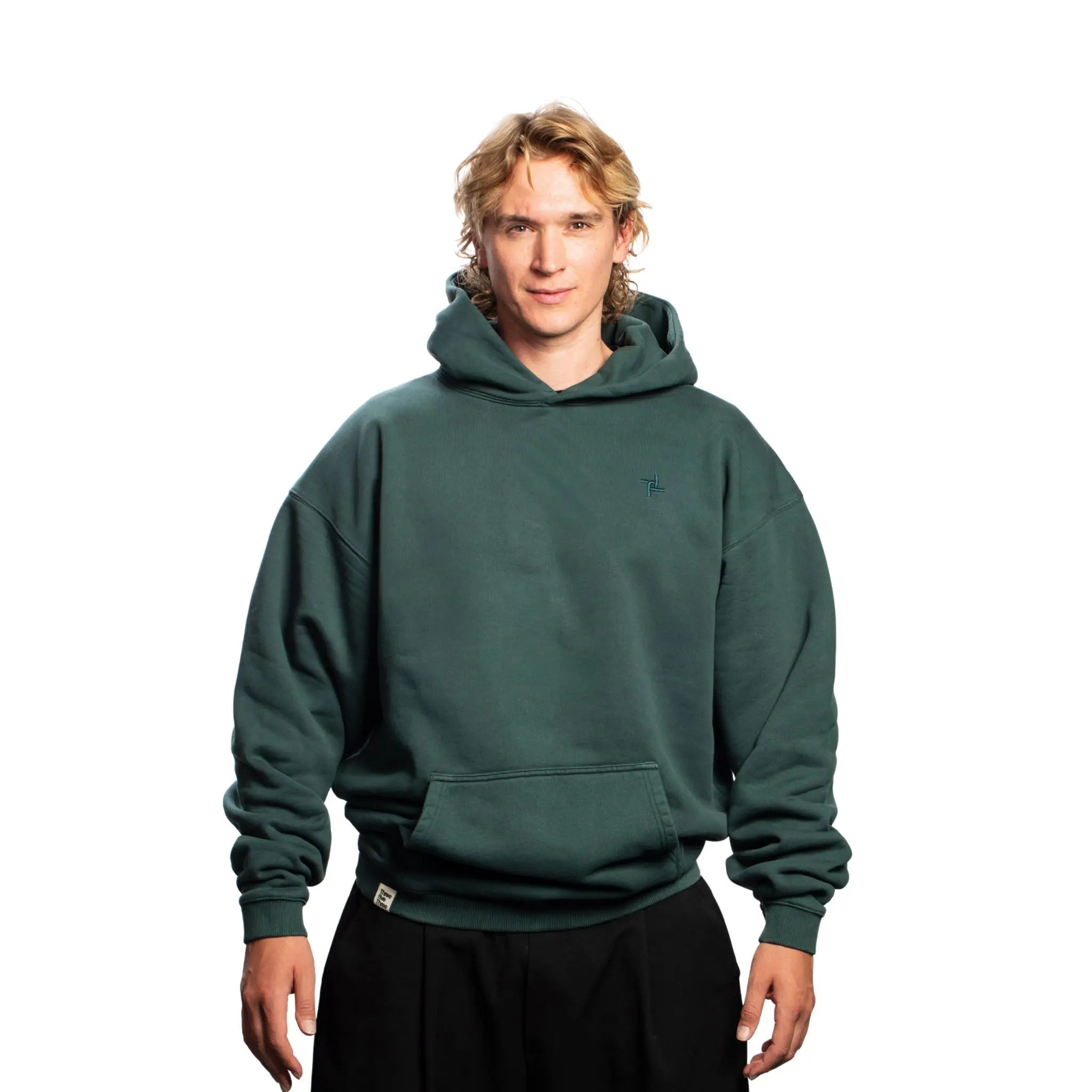 ORIGIN HEAVYWEIGHT OVERSIZED HOODIE 480GSM - FOREST GREEN - ThreefiveThree.com